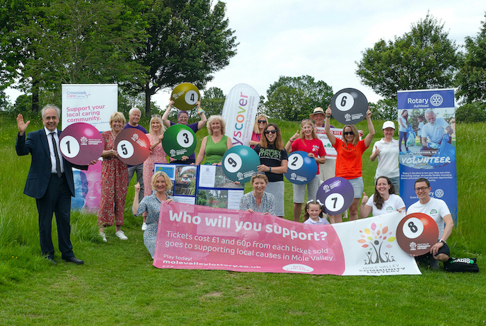 Mole Valley Good Causes at Meadowbank Park in Dorking with Councillor Claire Malcolmson and Councillor Chris Hunt